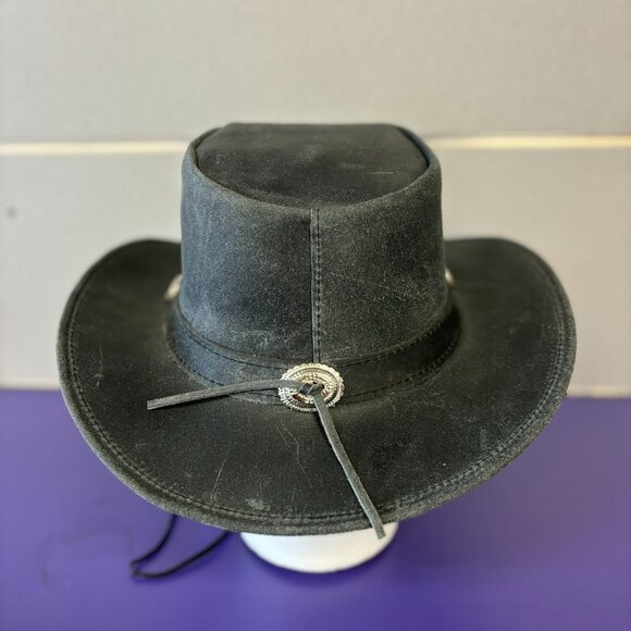 Western style original leather hat for Men and Women, Cowboy real leather Hat